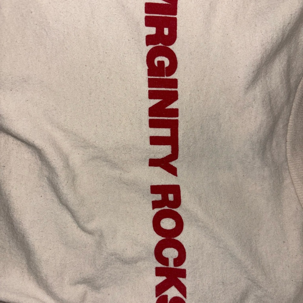 Virginity Rocks Cream T-Shirt - Picture 2 of 4